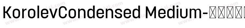 KorolevCondensed Medium字体转换